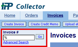 invoice or agency search